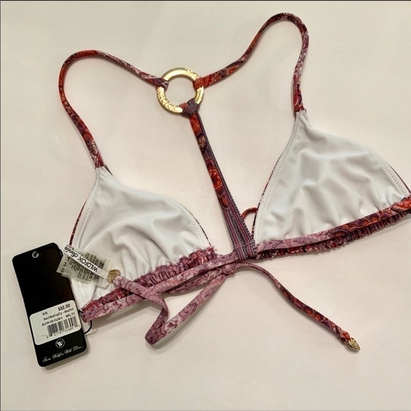 NWT Wildfox Boho Floral String Bikini Top - Picture 5 of 9